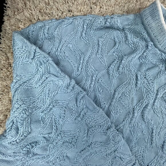 Coogi Australlia Basics Short Sleeve Sweater Blue Knit Women’s Unisex Size 2X - Picture 8 of 16